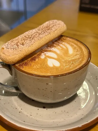 Affogato cup and cookie